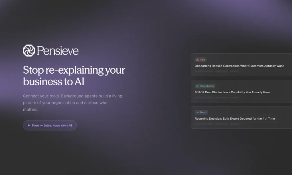 Pensieve: AI-платформа с полным контекстом бизнеса