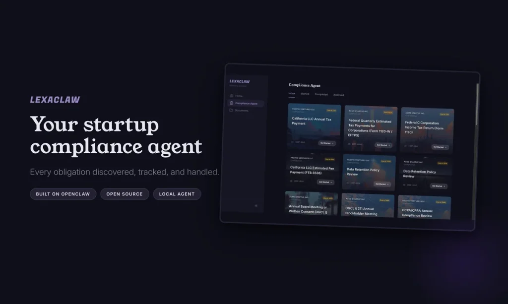 Lexaclaw: AI-помощник для юридической обращения стартов