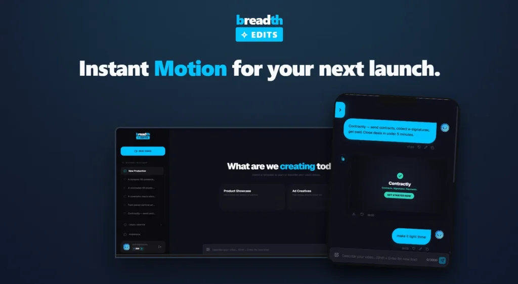 Breadth Beta v1.0 — новый ИИ-видеоредактор