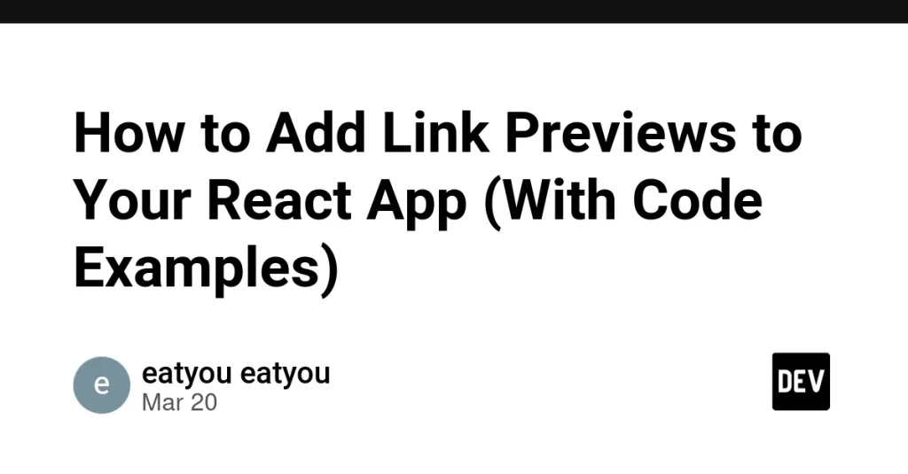 Предпросмотры ссылок в React-приложениях