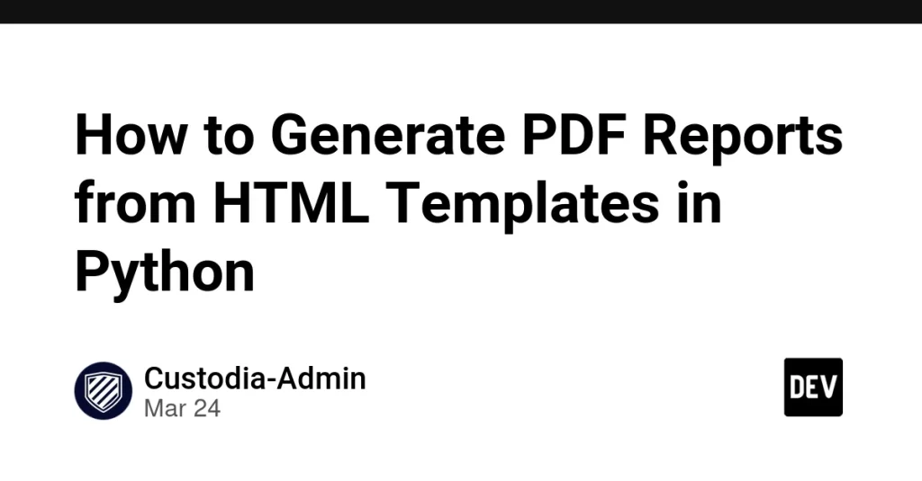 Генерация PDF из HTML-шаблонов: упрощение процесса