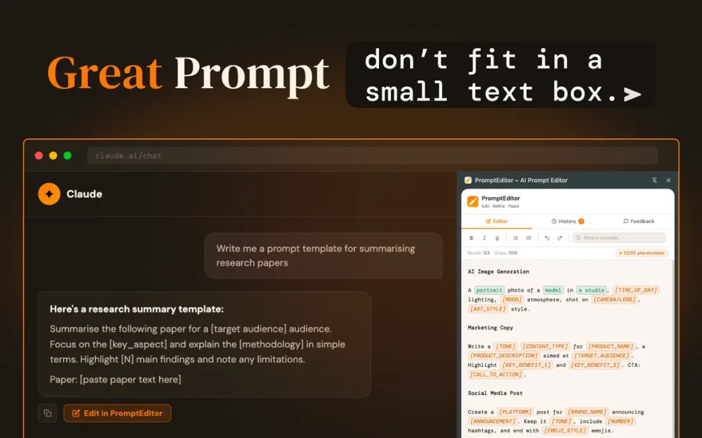 PromptEditor: редактируйте ответы AI в Markdown