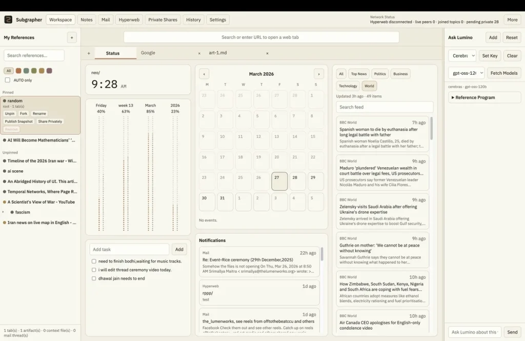 Subgrapher запустил P2P-приложение для обмена знаниями