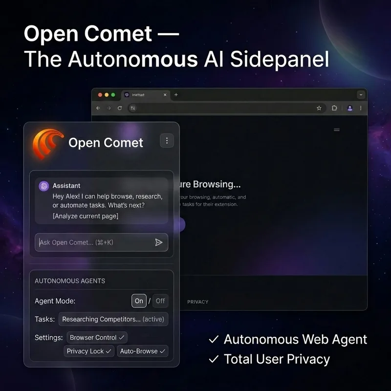 Open Comet запустил AI-агента для автономного серфинга
