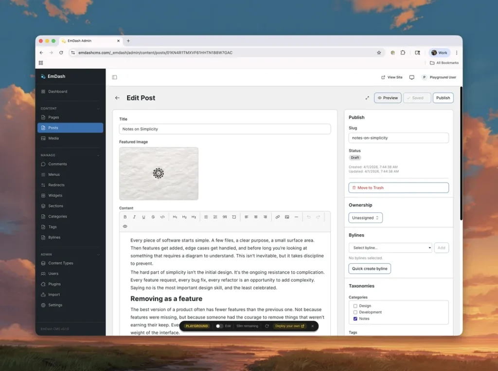 Cloudflare запускает EmDash — новый гибкий CMS