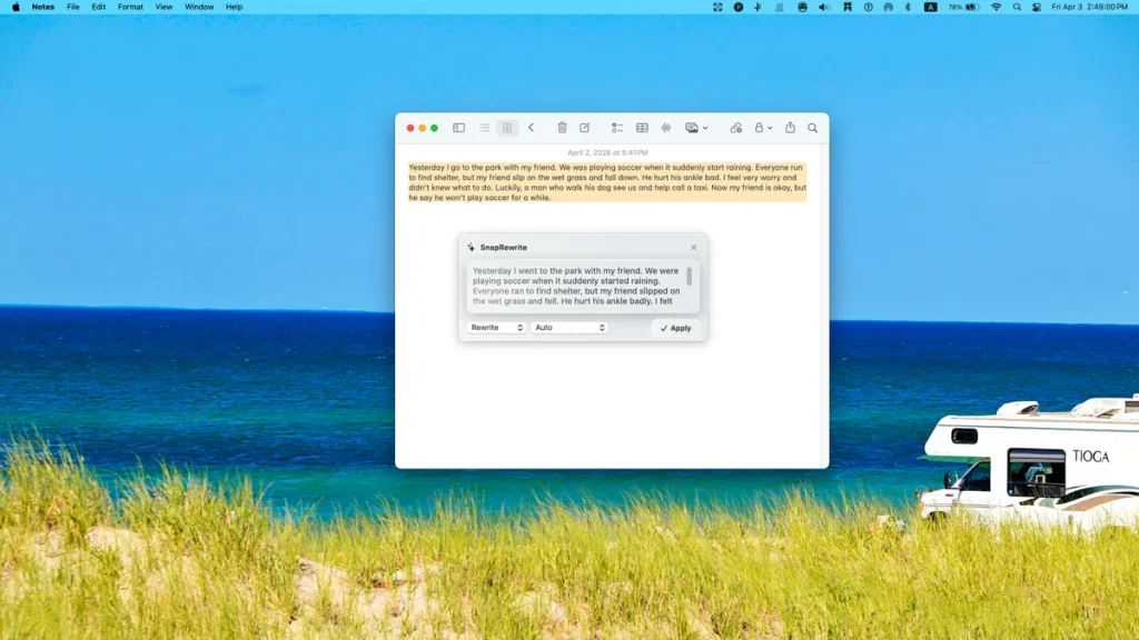 SnapRewrite запустил AI-ассистента для macOS