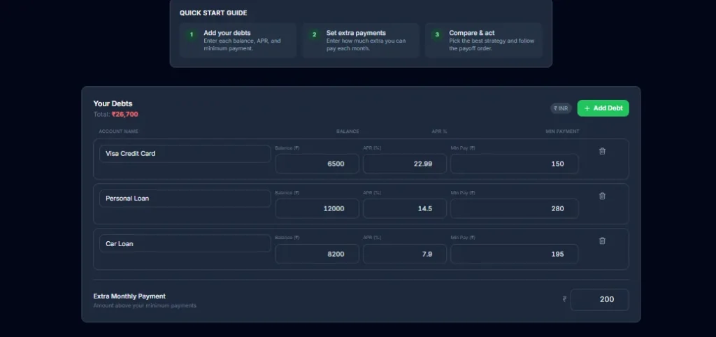 DebtMeltPro: бесплатный калькулятор для погашения долгов