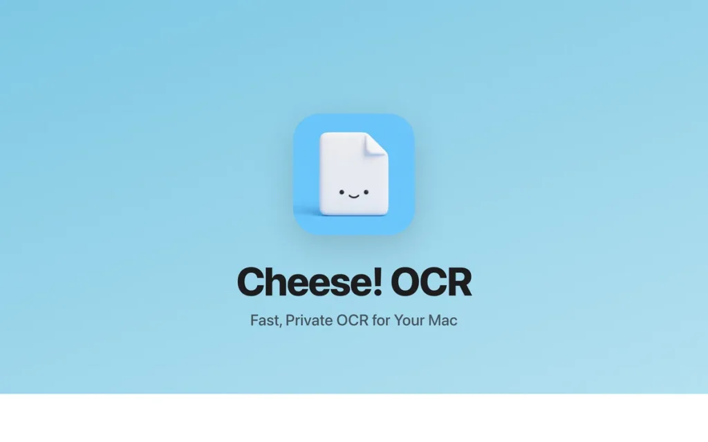 Cheese! OCR: быстрое распознавание текста на Mac