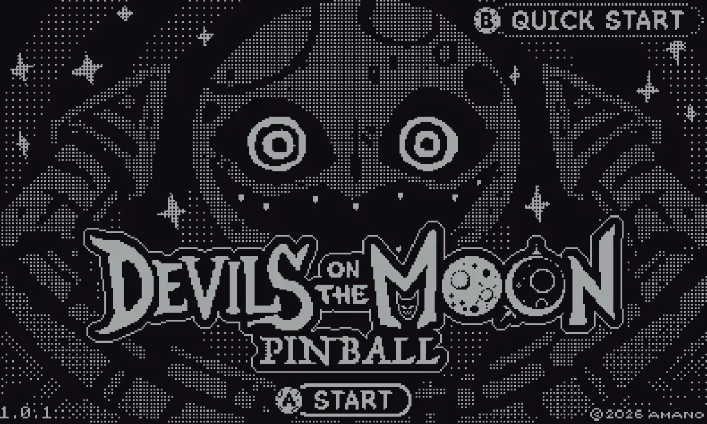 Devils on the Moon: Пинбол на Playdate от Amano