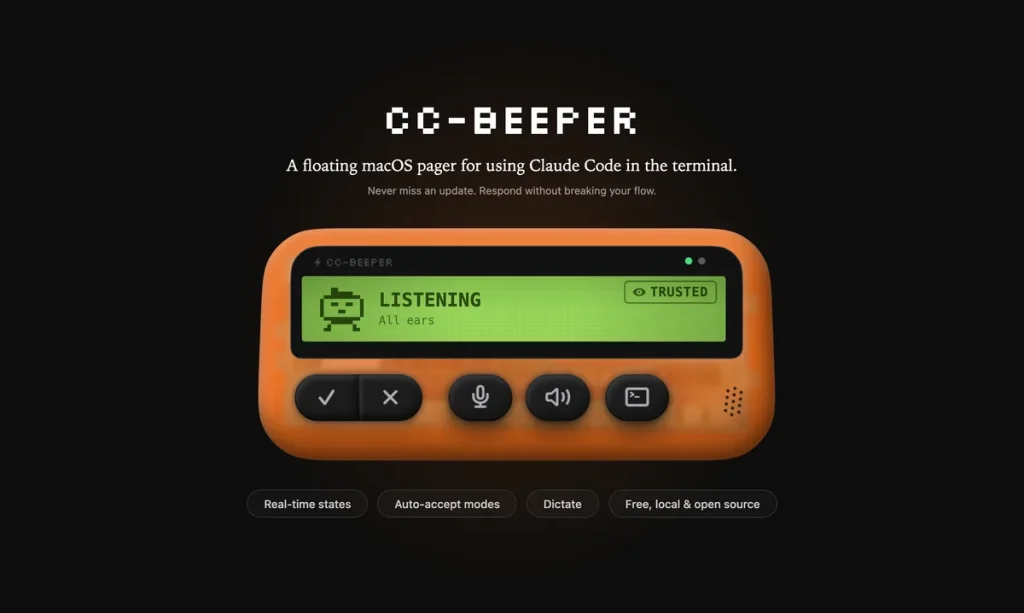 CC-BEEPER выпустил macOS-пейджер для Claude