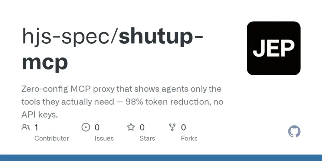 Shutup-MCP прокси сокращает токены на 98%