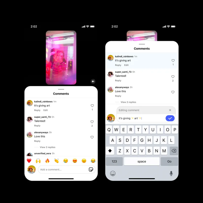 Редактирование комментариев в Instagram — как это работает