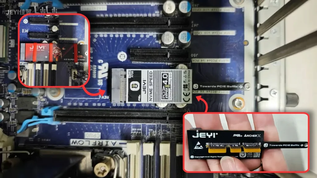 JEYI выпустила плоский M.2 адаптер с поддержкой PCIe 4.0