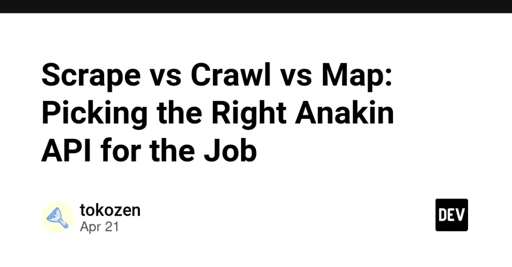 Выбор правильного Anakin API для работы с данными