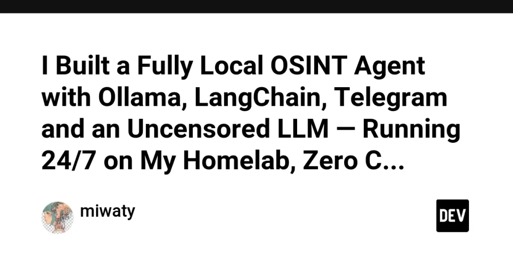 Локальный OSINT-агент с Qwen3.5 и LangChain для Telegram