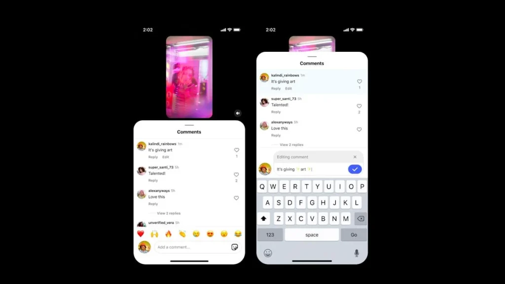 Meta добавила редакцию комментариев в Instagram на 15 минут