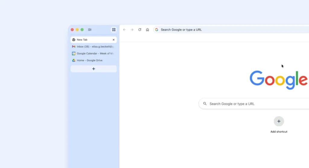 Google поддерживает вертикальные вкладки в Chrome