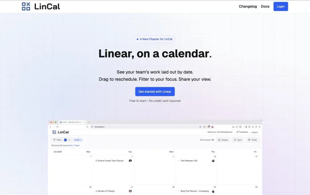 LinCal: новый инструмент для управления проектами