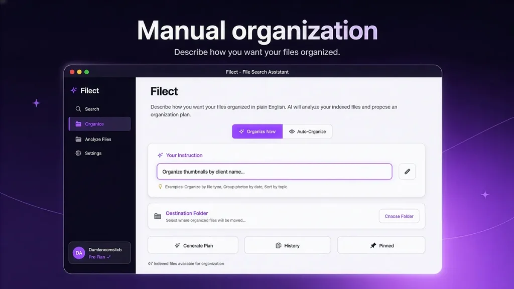 Filect: AI для автоматизации организации файлов