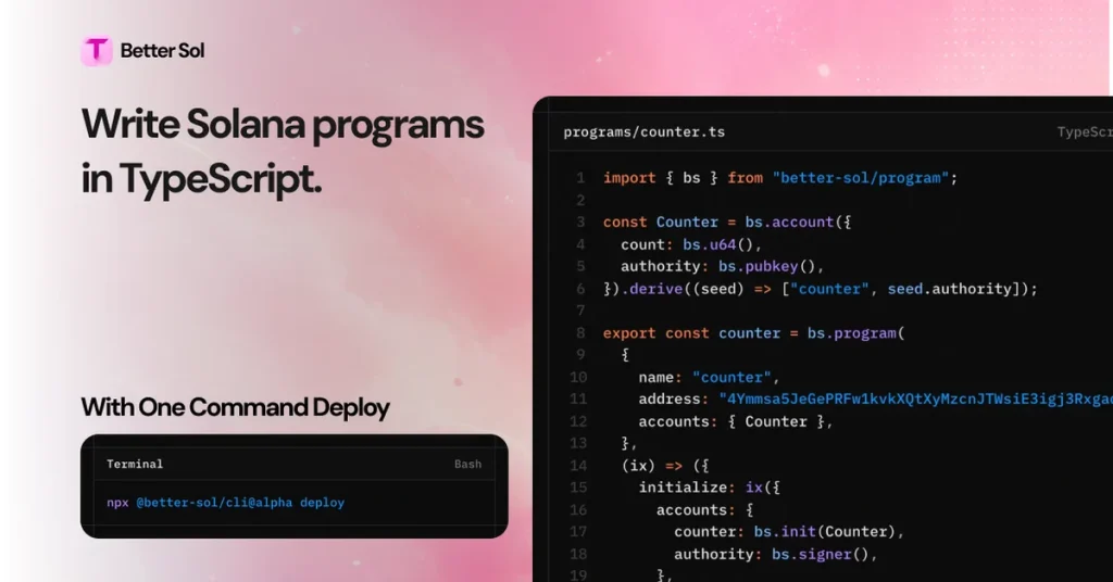 Better Sol упростил разработку на Solana с TypeScript