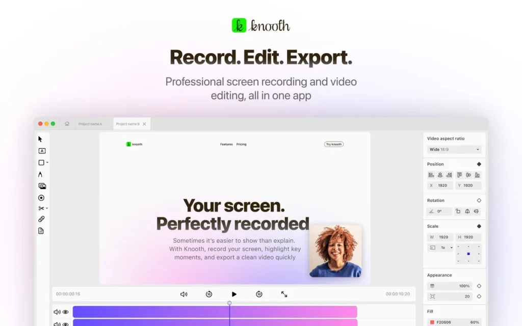 Knooth запустил приложение для редактирования видео на Mac