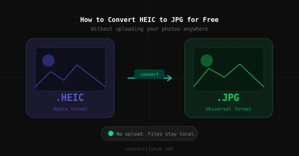 ConvertifyHub для конвертации HEIC в JPG без загрузок