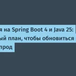 План миграции на Spring Boot 4 и Java 25 для разработчиков