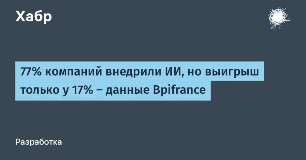 77% компаний используют ИИ, только 17% видят выгоду