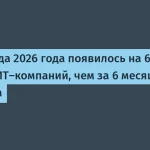 37 тыс. новых IT-компаний в России за полгода 2026 года
