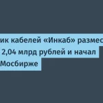 «Инкаб» разместил акции на 2,04 млрд рублей на Мосбирже