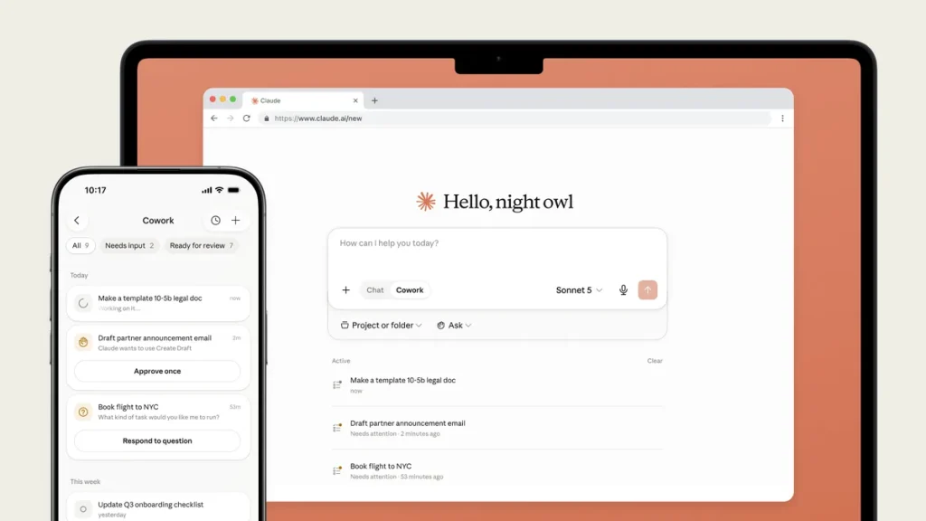 Anthropic запустил Claude Cowork на мобильных устройствах