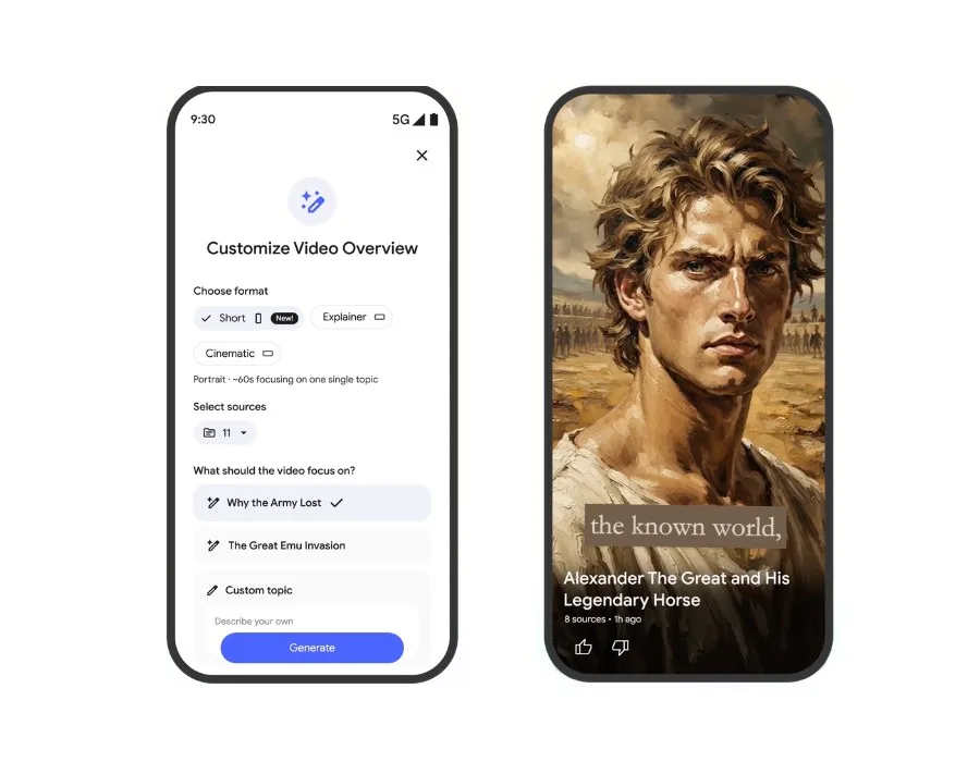 Google представил AI-видео для обобщения заметок