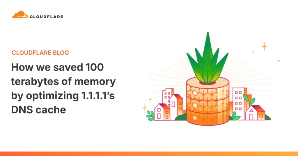 Cloudflare сэкономил 100 ТБ памяти благодаря оптимизации кэша DNS