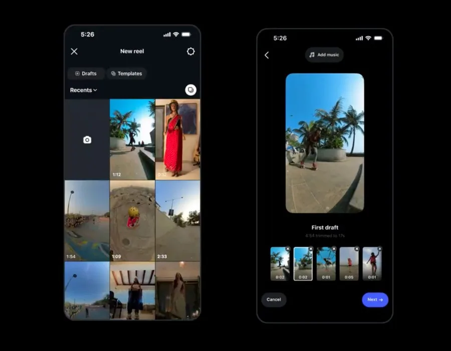Instagram выпустил First Draft для Reels — подробности