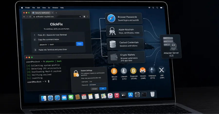 Кибербезопасность: атаки ClickFix угрожают пользователям macOS
