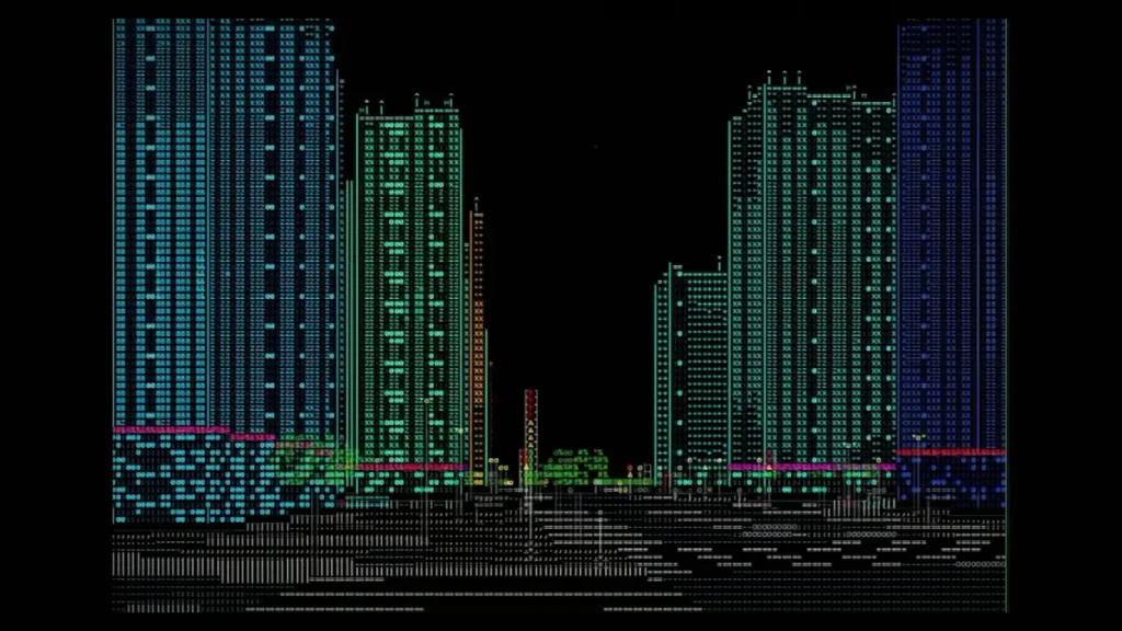 ASCII-киберпанк город на Rust запущен в браузере