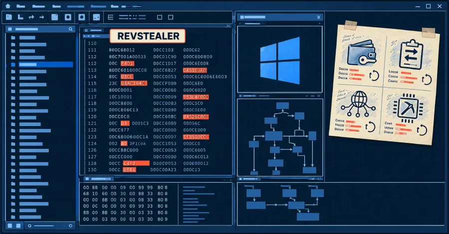 REVSTEALER модули отключают защиту Windows для майнера