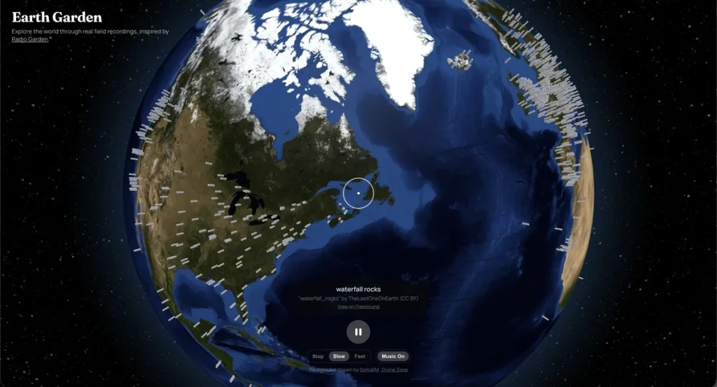 Earth Garden предлагает уникальные звуки природы