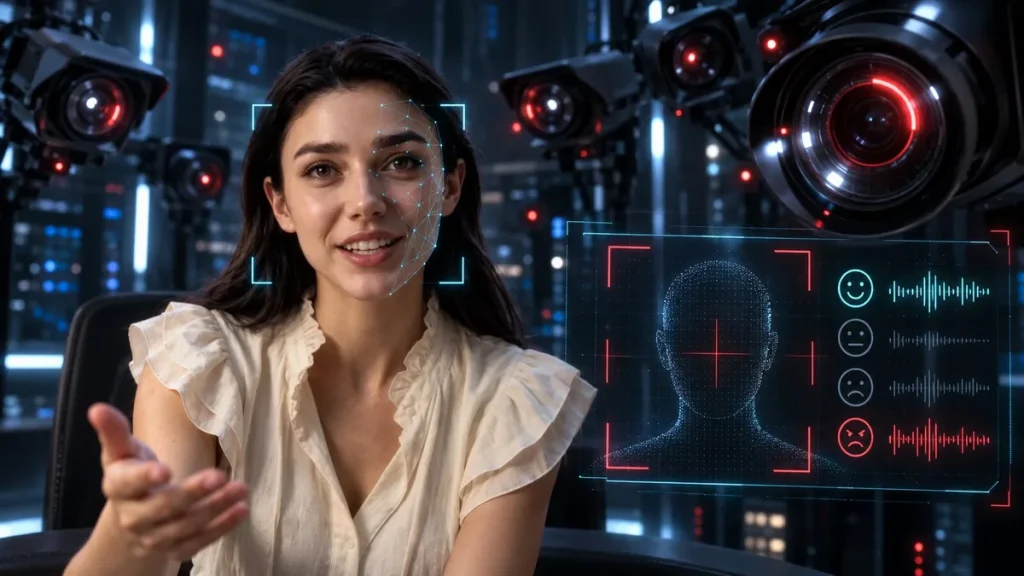 AI-актриса использует видео для анализа эмоций клиентов