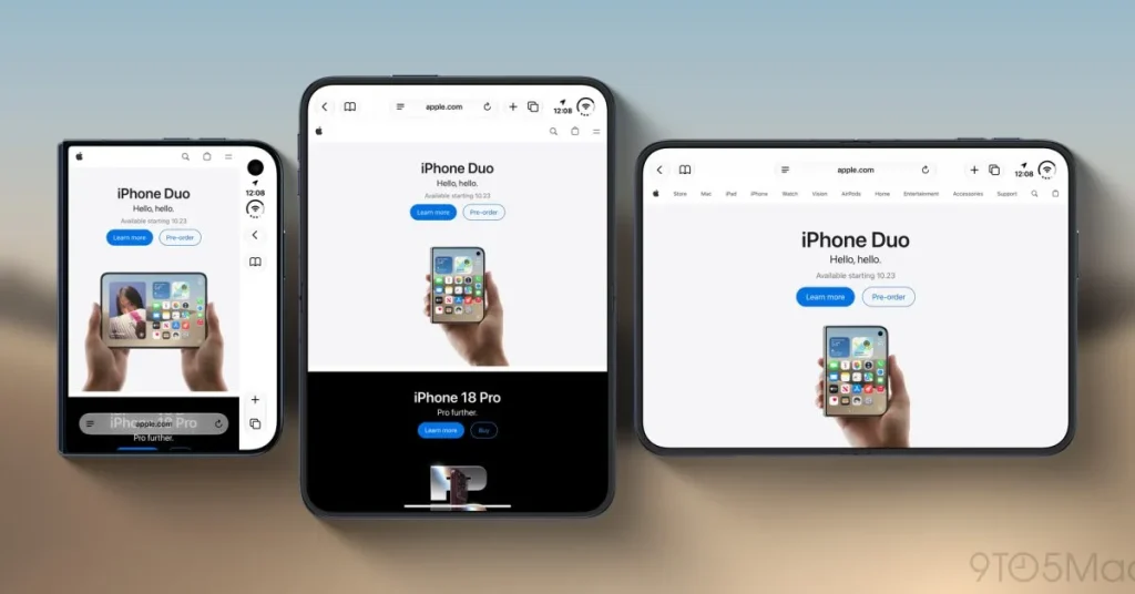Apple ищет способ расширить Safari на внешнем экране iPhone Duo