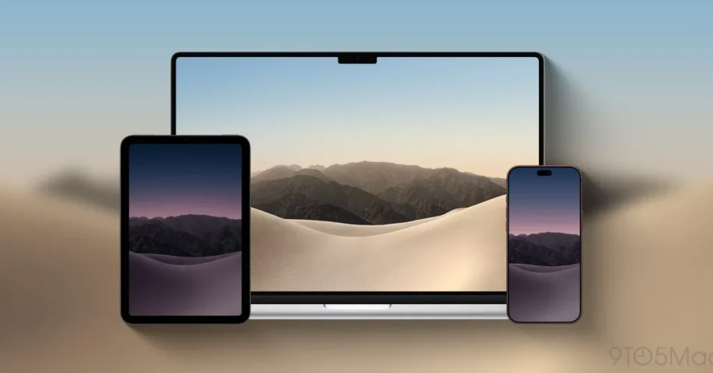 Apple выложила светлые и тёмные обои для iPhone Duo